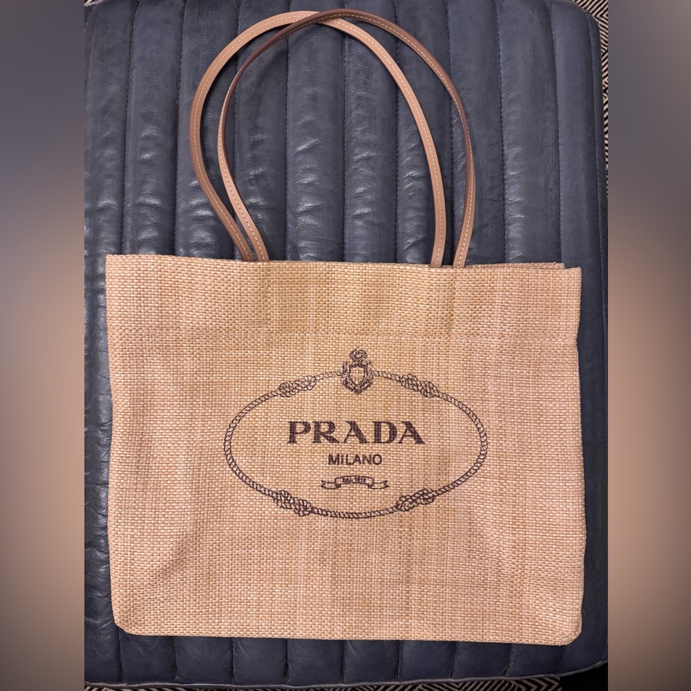 Prada Raffia Tote Bag from St. Barth’s store